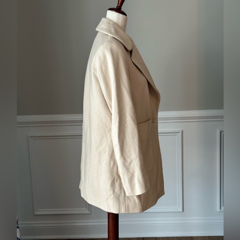 Zara Basic Light Tan One Button Jacket Size Small - image 3